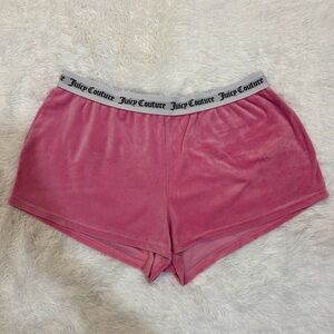 Juicy Couture Velour Pajama Shorts Baby Pink